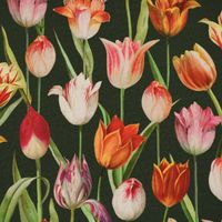 Outdoorstoff Dralon Tulip Painting Tulpen grün rot 1.40m
