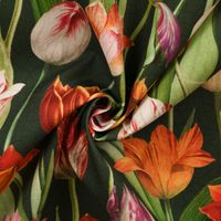 Outdoorstoff Dralon Tulip Painting Tulpen grün rot 1.40m