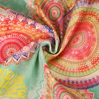 Outdoorstoff Dralon Mandala Watercolour mint bunt 1.40m