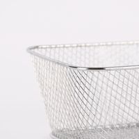 Frittierkorb groß Metall silber 24x11.5x12cm