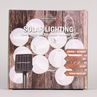 Solar- Lichterkette Lampionbälle mit 10 LED-Lichtern warmweiß Indoor und Outdoor 2.7m
