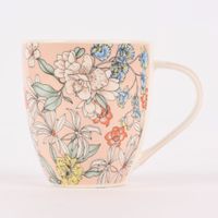 XL Tasse Floral Porzellan verschiedene Farben 400ml