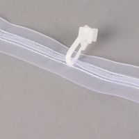 Gardinenband Universalband Falte an Falte 22mm transparent variabel mit transparenten Faden