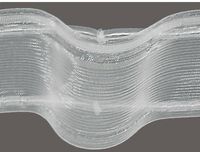 Gerster Gardinenband Wellenband mit Steg Schlaufenband volltransparent mit Zugverhältnis 1