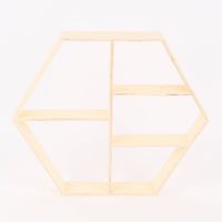 Creativ Company Holzregal sechseckig natur 33.5x38x5cm