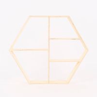 Creativ Company Holzregal sechseckig natur 33.5x38x5cm
