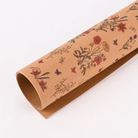 Creativ Company Lederpapier Bogen Blumen Insekten natur bunt 49.5x100c