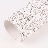 Creativ Company Lederpapier Bogen Terrazzo Muster weiß grau silber 49.