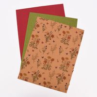 Creativ Company Lederpapier 3 Blatt div. Designs Stärke 0.55mm natur