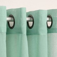 Ösengardine einfarbig Voile Struktur mintgrün 135x260cm