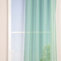 Ösengardine einfarbig Voile Struktur mintgrün 135x260cm