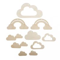 Rayher Holzhänger für Mobile kleine Wolke Set 10 tlg. versch. Größen