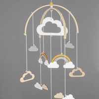 Rayher Materialset für Mobile Holzbögen mit Schnur und Perlen Bambus 25cm