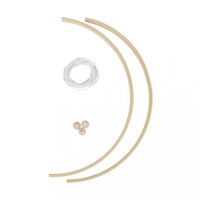 Rayher Materialset für Mobile Holzbögen mit Schnur und Perlen Bambus 25cm