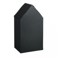 Rayher Geschenkboxen Faltschachteln Haus 3 Stück schwarz 10x7.5x20cm