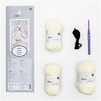 Rico Design Häkelset Hase Lenny weiß 5tlg