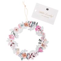 Rico Design Dekohänger Blumenkranz rosa 10cm