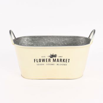 Pflanztopf Flower Market mit Henkel Metall verschiedene Farben