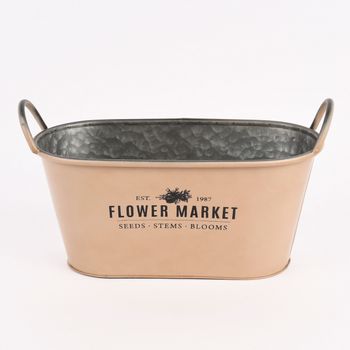 Pflanztopf Flower Market mit Henkel Metall verschiedene Farben