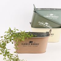 Pflanztopf Flower Market mit Henkel Metall verschiedene Farben