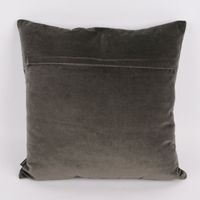 Samt Kissen PRESTON Ornament Stickerei hellgrau 45x45cm