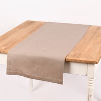 Magma Tischläufer Leinen LION einfarbig taupe 40x145cm