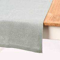 Magma Tischläufer Leinen LION einfarbig mintgrün 40x145cm