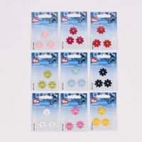 Prym Applikation Blumen klein 3 Stück verschiedene Farben 2cm