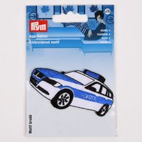 Prym Applikation Polizeiauto blau weiß 7.8x4cm