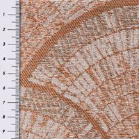 Gardinenstoff Dekostoff Leinenoptik Streifen Fächer terracotta weiß 1.50m Breite