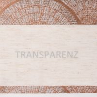 Gardinenstoff Dekostoff Leinenoptik Streifen Fächer terracotta weiß 1.50m Breite