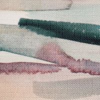 Dekostoff Strukturoptik Aquarell Streifen weiß türkis rosa 1.50m Breite
