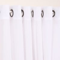 Ösengardine einfarbig Voile Struktur extrabreit weiß 300x260cm