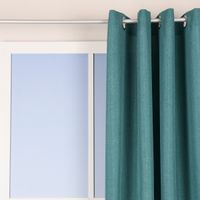 Ösenvorhang Brilliant Leinenoptik einfarbig türkis 140x245cm