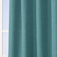 Ösenvorhang Brilliant Leinenoptik einfarbig türkis 140x245cm