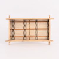 Deko Tablett Holz Stäbchen natur div. Größen