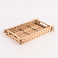 Deko Tablett Holz Stäbchen natur div. Größen