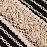 Tasche Boho Chic Fransen natur schwarz 38x42x10cm