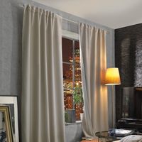 3-in-1 Vorhang Thermo Dimo-Out Akustik Vorhang mit Multifunktionsband 2lagig beige 135x245cm