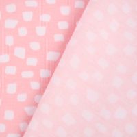 Baumwolljersey Organic Bio Jersey SHAPES Pinselstriche rosa weiß 1.5m Breite
