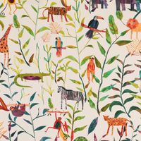 Kinder-Dekostoff Baumwolle Hide and Seek Dschungeltiere bunt 140cm