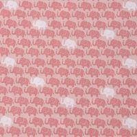 Baumwollstoff Popeline Elefanten klein rosa weiß 1.5m Breite