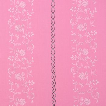 Baumwollstoff Trachten Ranken Blumen Punkte rosa weiß grün 1.50m