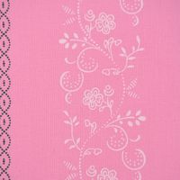 Baumwollstoff Trachten Ranken Blumen Punkte rosa weiß grün 1.50m