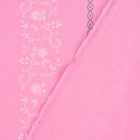 Baumwollstoff Trachten Ranken Blumen Punkte rosa weiß grün 1.50m