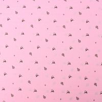 Baumwollstoff Trachten Blumen Hirsche Punkte rosa braun 1.50m Breite
