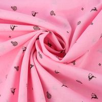 Baumwollstoff Trachten Blumen Hirsche Punkte rosa braun 1.50m Breite