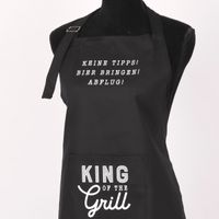 Grafik Werkstatt Schürze verstellbar King of the Grill schwarz weiß 66x85cm