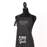 Grafik Werkstatt Schürze verstellbar King of the Grill schwarz weiß 66x85cm