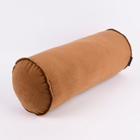 SCHÖNER LEBEN. Samtrolle mit Kederumrandung cognac-braun 20x55cm
